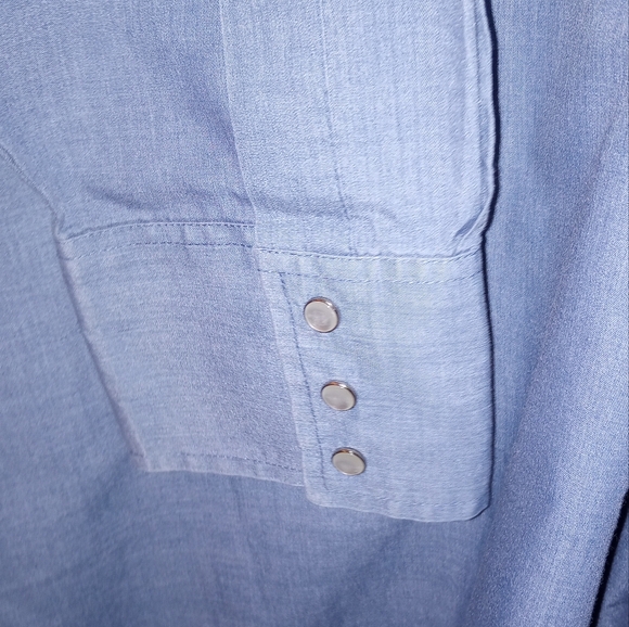 Plains Western Wear Pearl Snap Big Man Long Sleeve Shirt - Picture 4 of 8